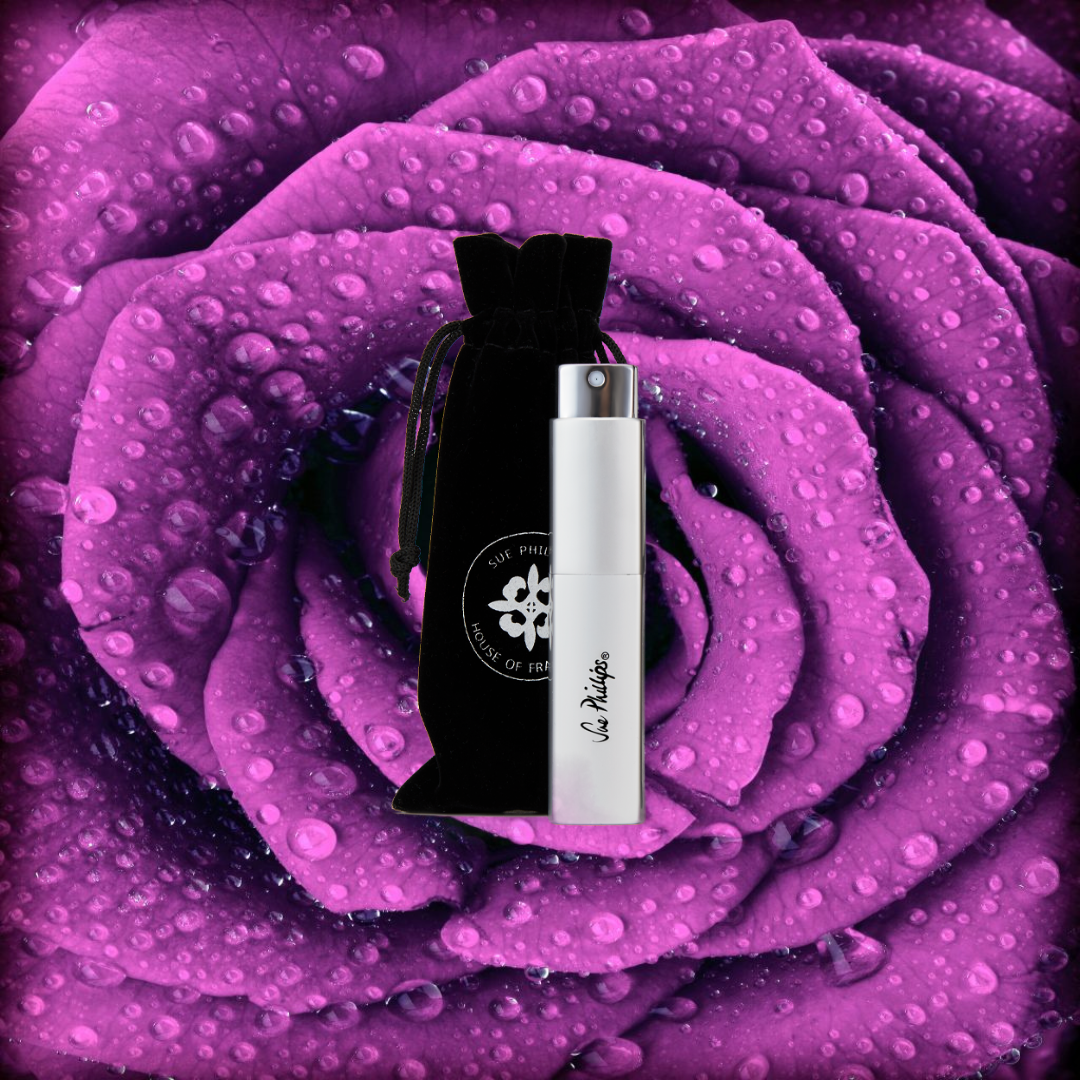 Modern Rose Perfume - 10mlPurseAtomizer-Silver-Black