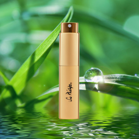 Green Perfume Bottle –  10ml-gold