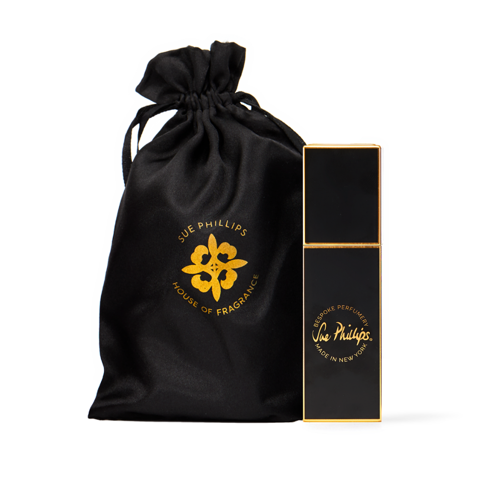 20 ml-sleek-black-and-gold-atomizer-with-black-satin-sachet - fruity fragrance perfumes 